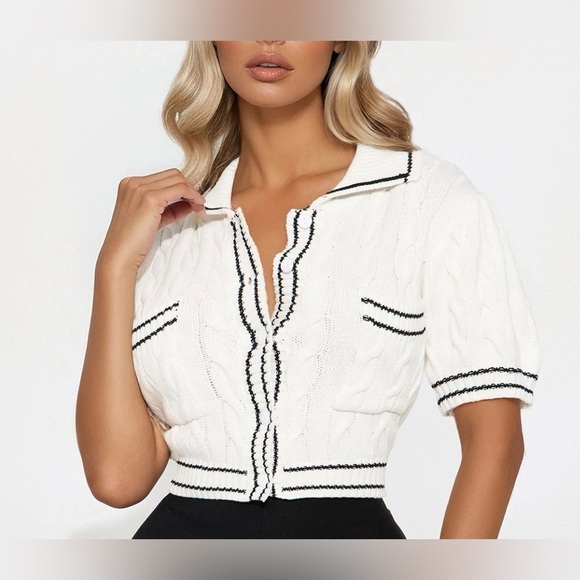 Fashion Nova Sweaters - Fashion Nova Cable Knit Cardigan Top